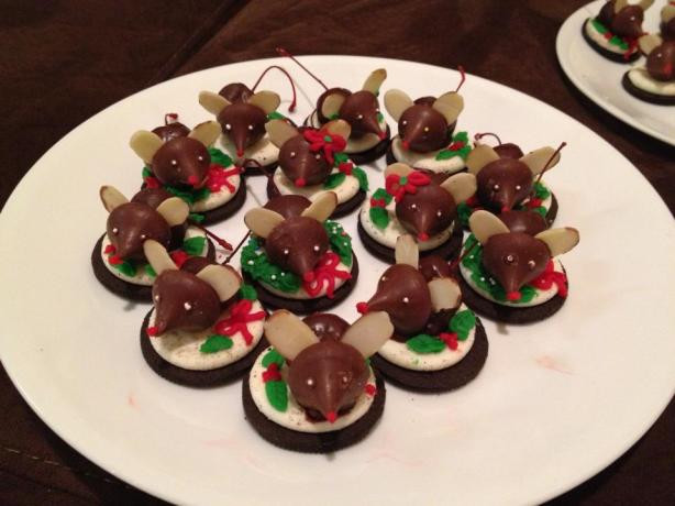 Christmas Mouse Candy
 Chocolate Christmas Mice Cookies Recipe Food