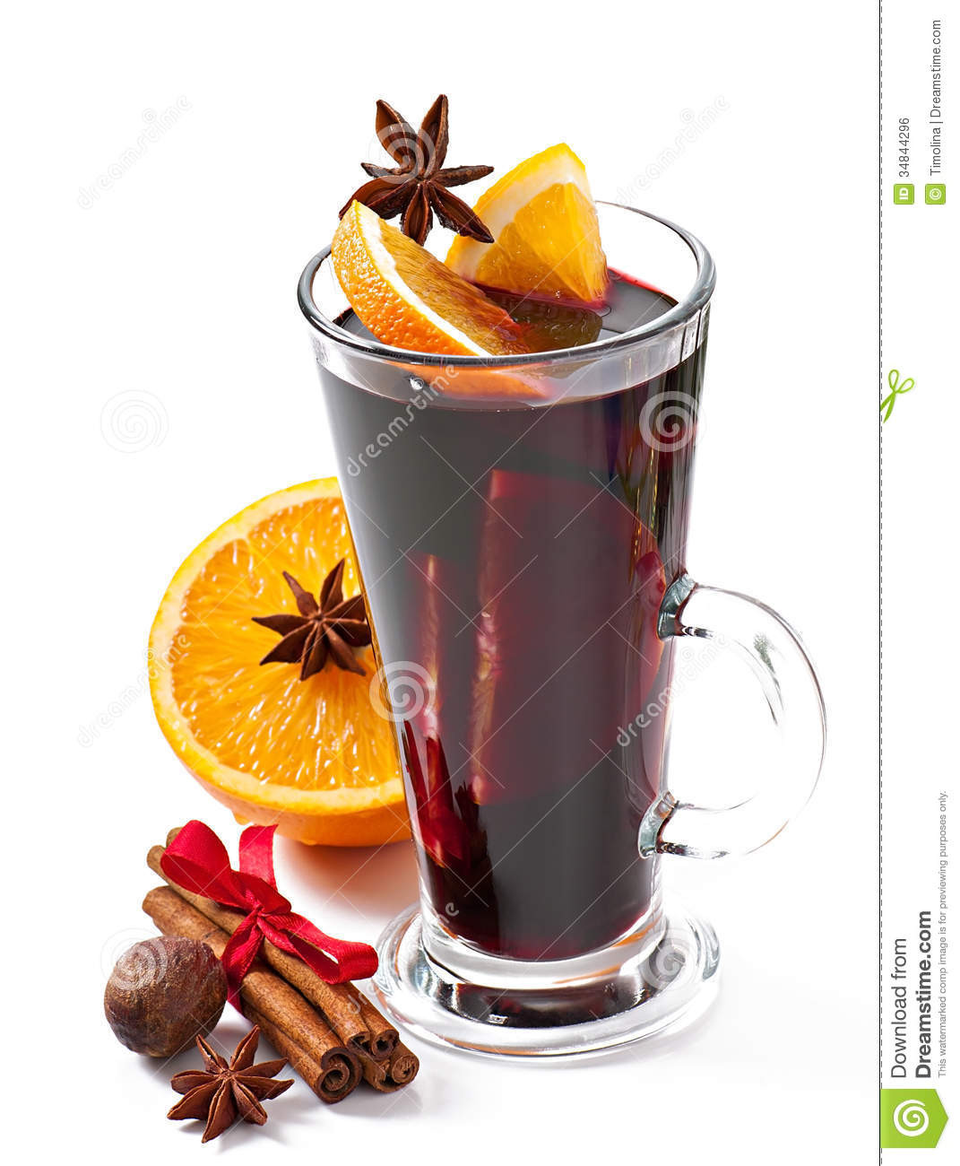 Christmas Mulled Wine
 Christmas Mulled Wine In Glass Cup Stock Image