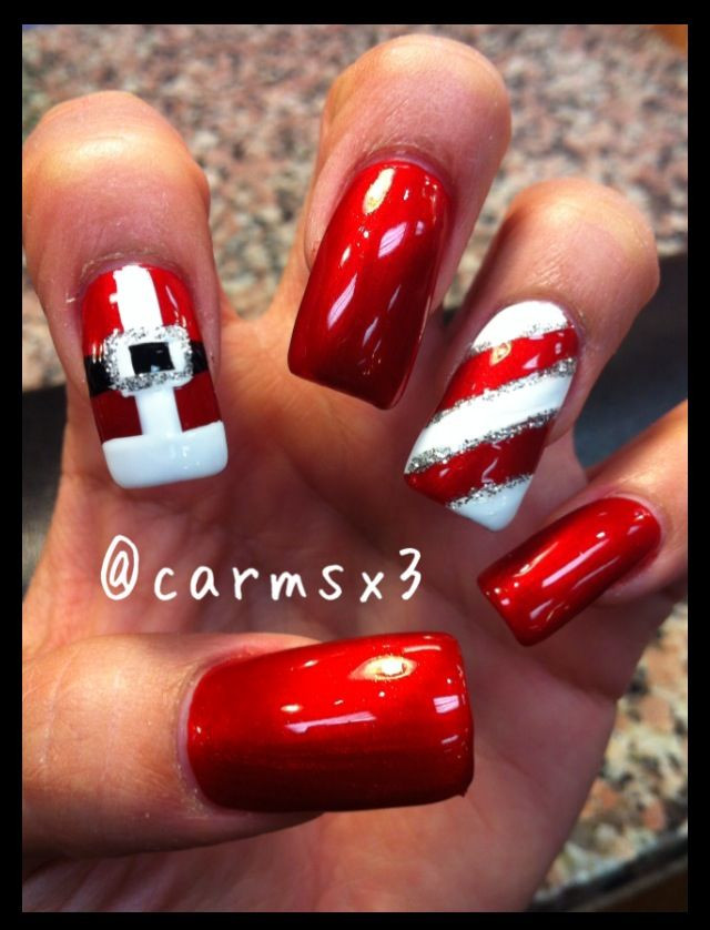 Christmas Nails Candy Cane
 Best 25 Candy cane nails ideas on Pinterest