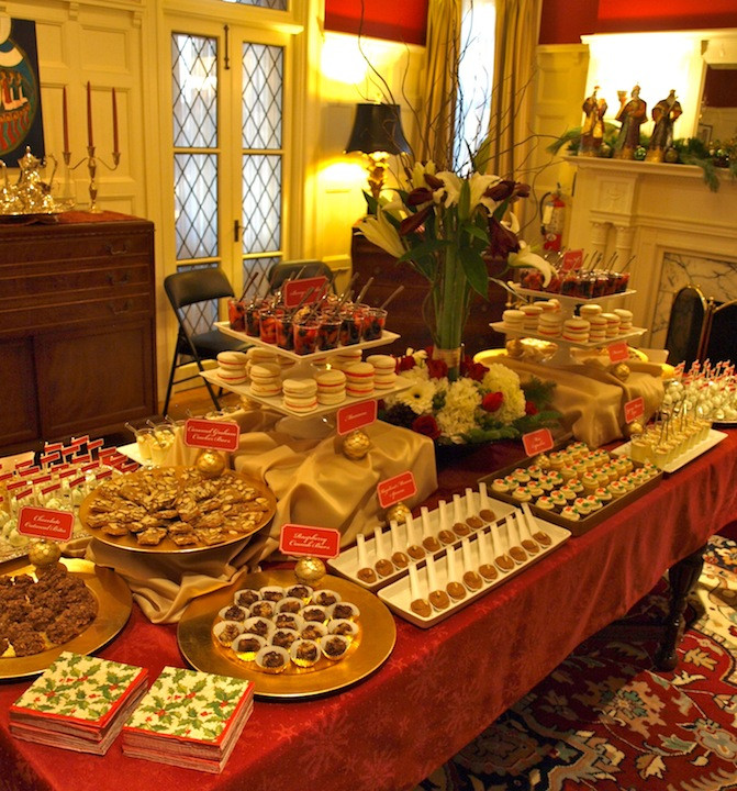 Christmas Party Desserts
 a party style xmas in july holiday dessert table