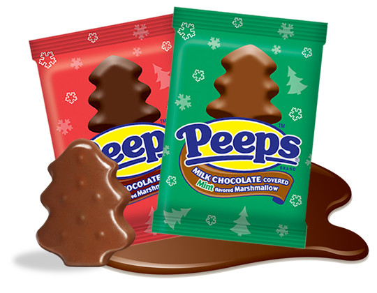 Christmas Peeps Candy
 Milk Dark Chocolate Covered Christmas Tree Peep