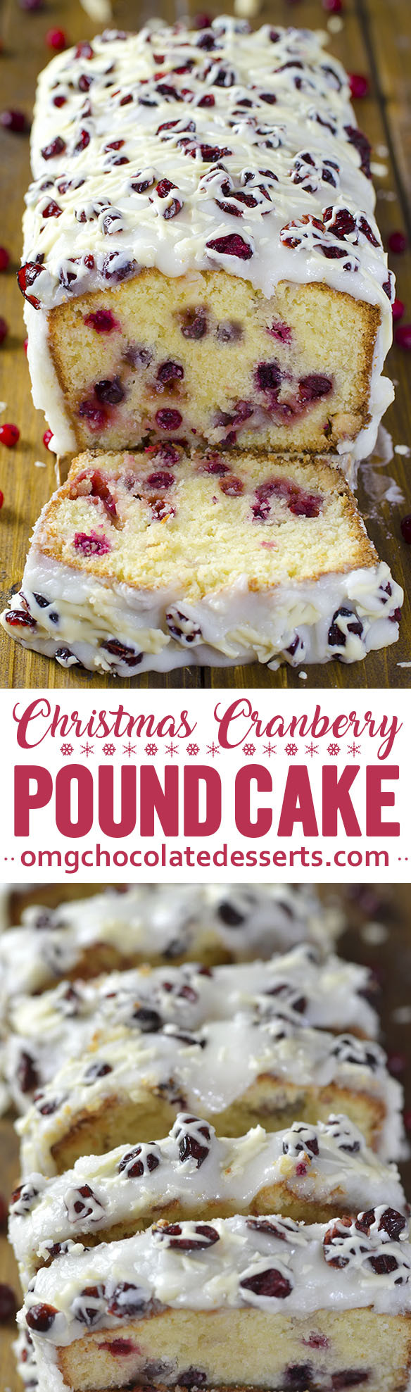 Christmas Pound Cake
 Christmas Cranberry Pound Cake OMG Chocolate Desserts