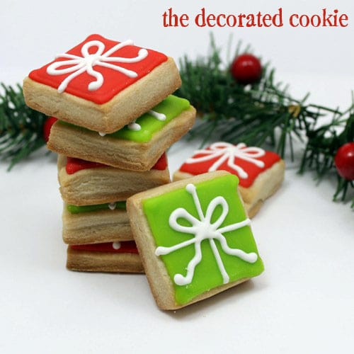 Christmas Present Cookies
 bite size present Christmas cookies