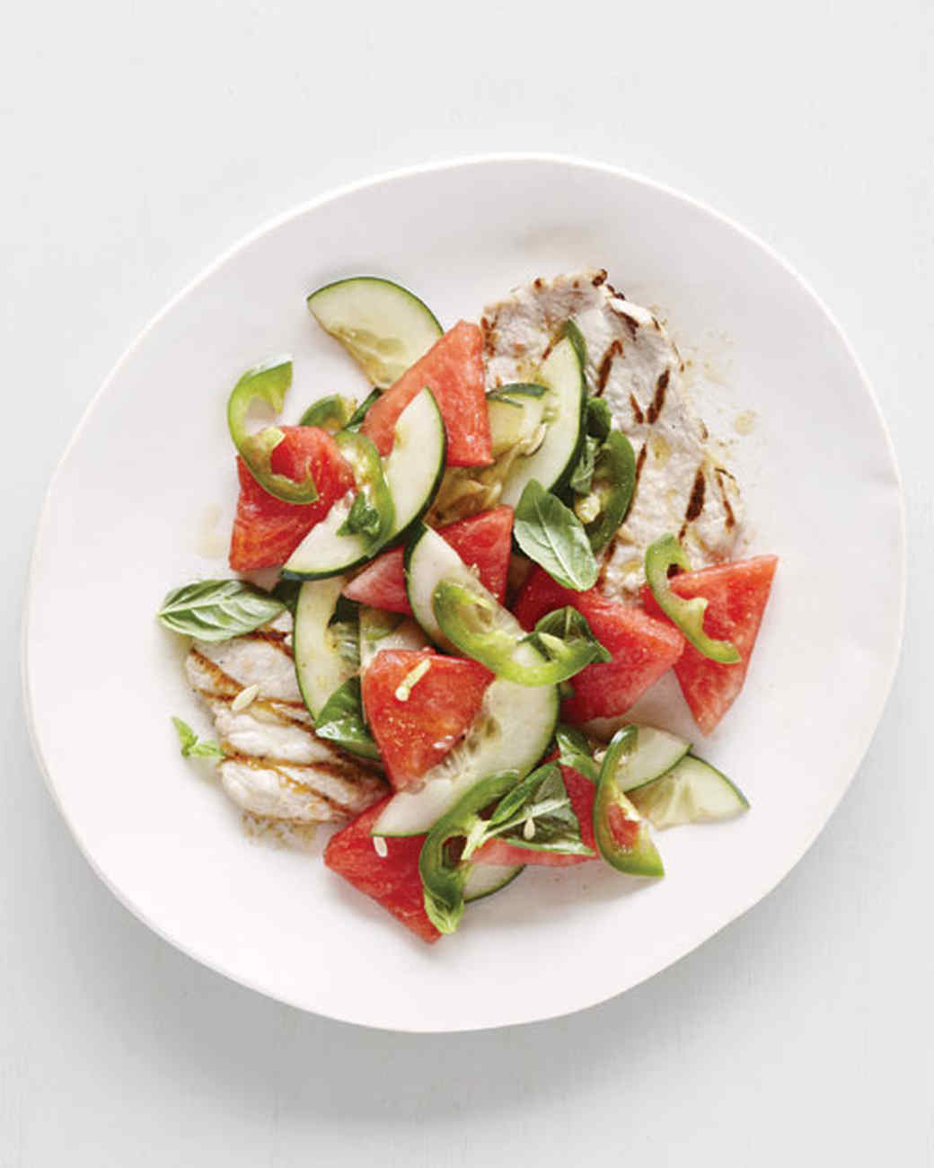 Christmas Salads Martha Stewart
 Grilled Pork Cutlets with Watermelon Cucumber Salad Recipe