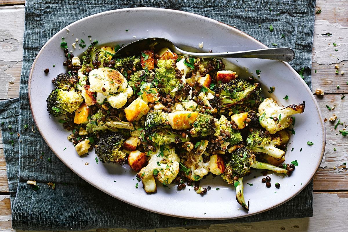 Christmas Salads Recipes Jamie Oliver
 Jamie Oliver s roasted brassica salad with lentils and