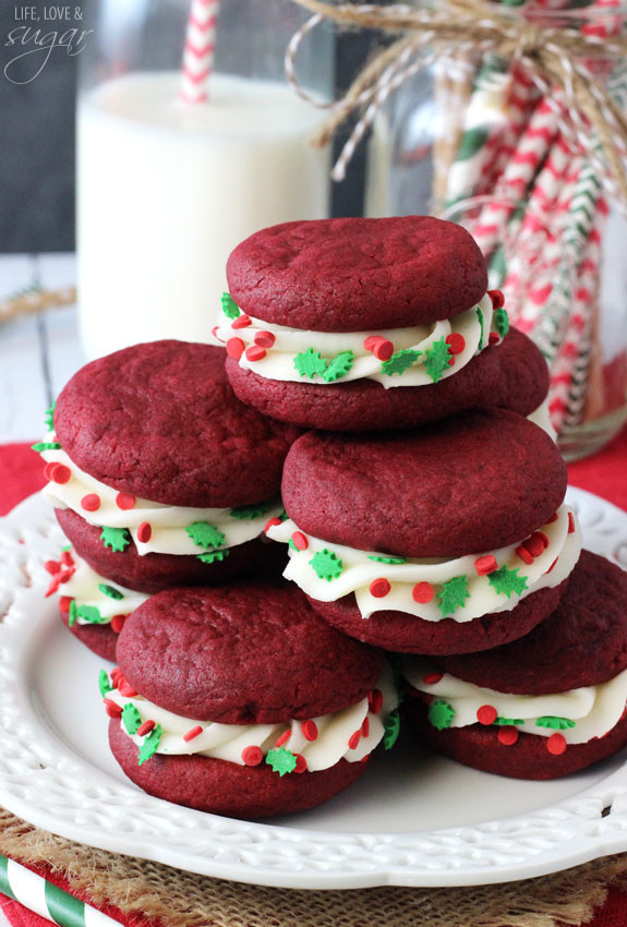 Christmas Sandwich Cookies
 Red Velvet Cookie Sandwiches Life Love and Sugar