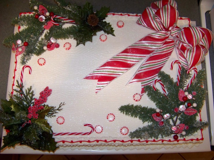 Christmas Sheet Cake Ideas
 Christmas themed sheet cake Cake Decorating munity