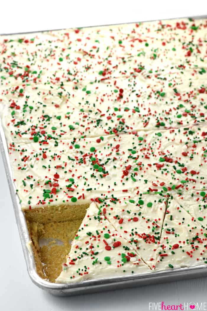 Christmas Sheet Cakes
 Christmas Tree Sheet Cake Pops tender vanilla sheet cake