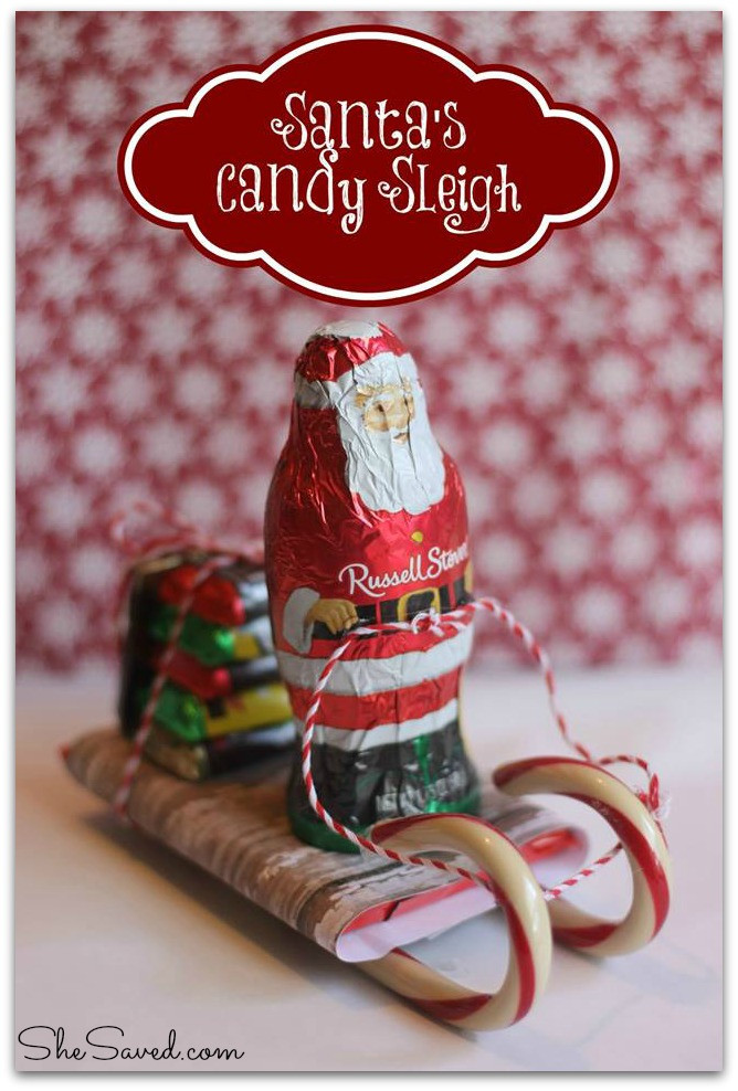 Christmas Sleigh Candy Craft
 Santa Candy Sleigh Christmas Craft SheSaved