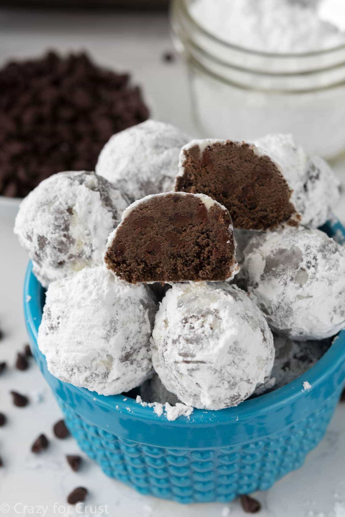Christmas Snowball Cookies
 Double Chocolate Snowball Cookies Crazy for Crust