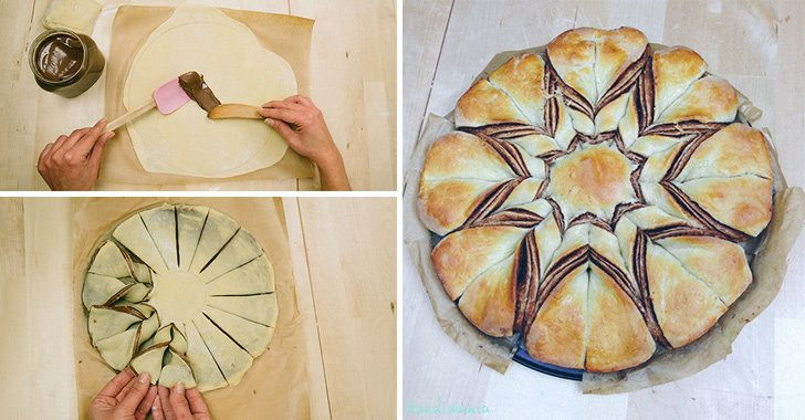 Christmas Star Twisted Bread
 How to Make Braided Nutella Star Bread All Steps