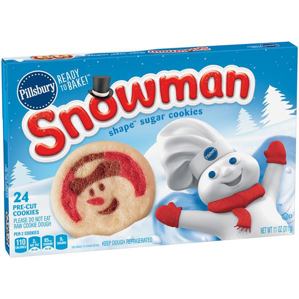 Christmas Sugar Cookies Walmart
 Pillsbury Ready to Bake Snowman Shape Sugar Cookies