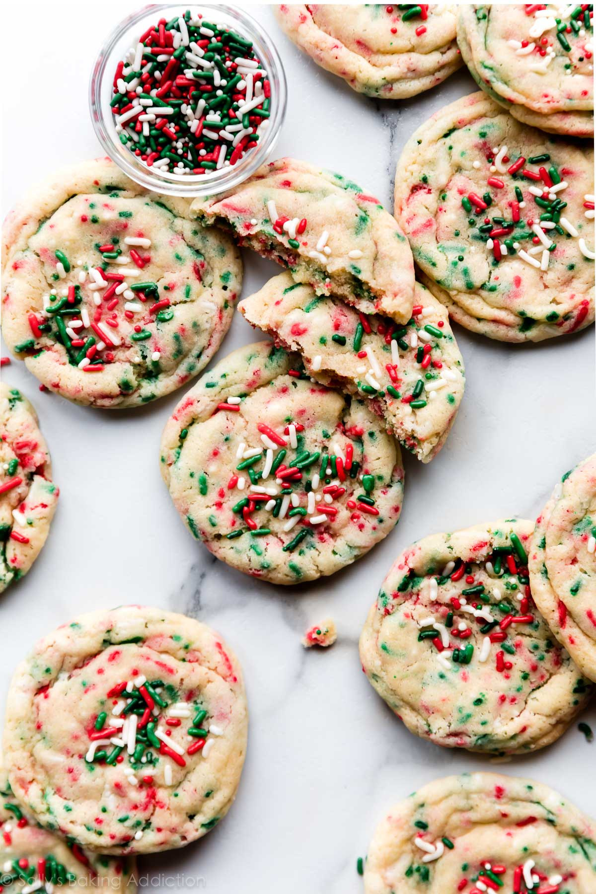 Christmas Sugar Cookies With Sprinkles
 Drop Style Christmas Sugar Cookies