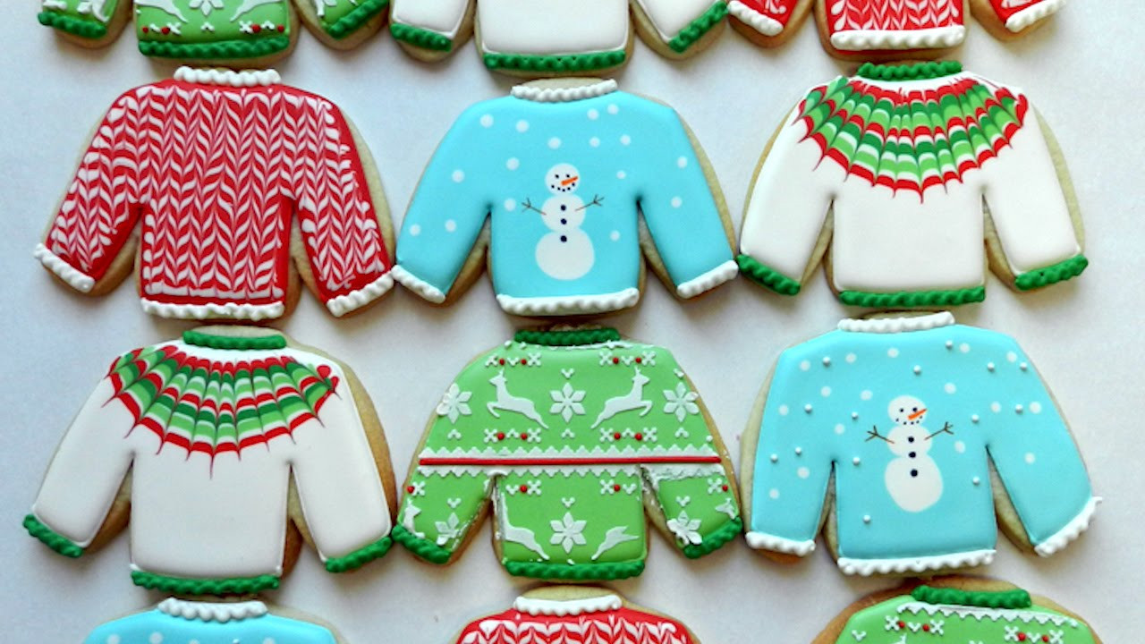 Christmas Sweater Cookies
 How to Decorate Ugly Christmas Sweater Cookies