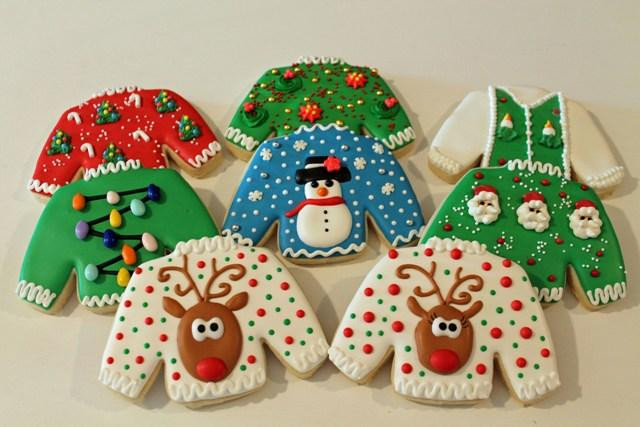 Christmas Sweater Cookies
 Ugly Christmas Sweater Party Ideas by Funky Christmas Sweaters