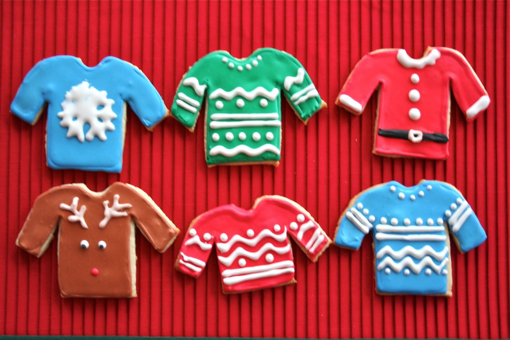 Christmas Sweater Cookies
 Reindeer and Ugly Sweater Sugar Cookies A Dash of Megnut