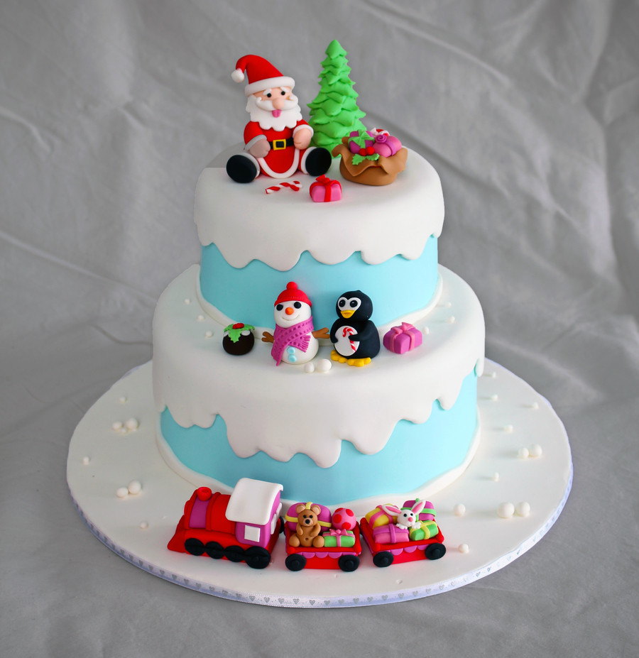Christmas Themed Cakes
 Winter Wonderland Christmas Cake CakeCentral