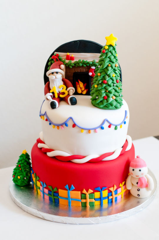 Christmas Themed Cakes
 A Christmas themed birthday cake Cake by Rakesh Menon