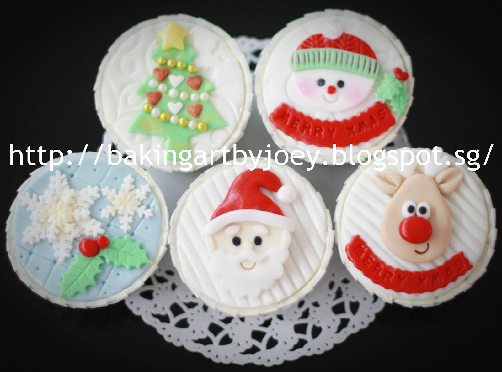 Christmas Themed Cupcakes
 Baking Art by Joey Christmas Themed cupcakes