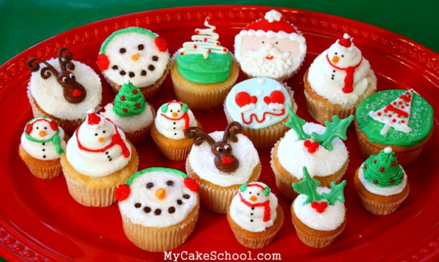 Christmas Themed Cupcakes
 Christmas Cupcakes A Video Tutorial