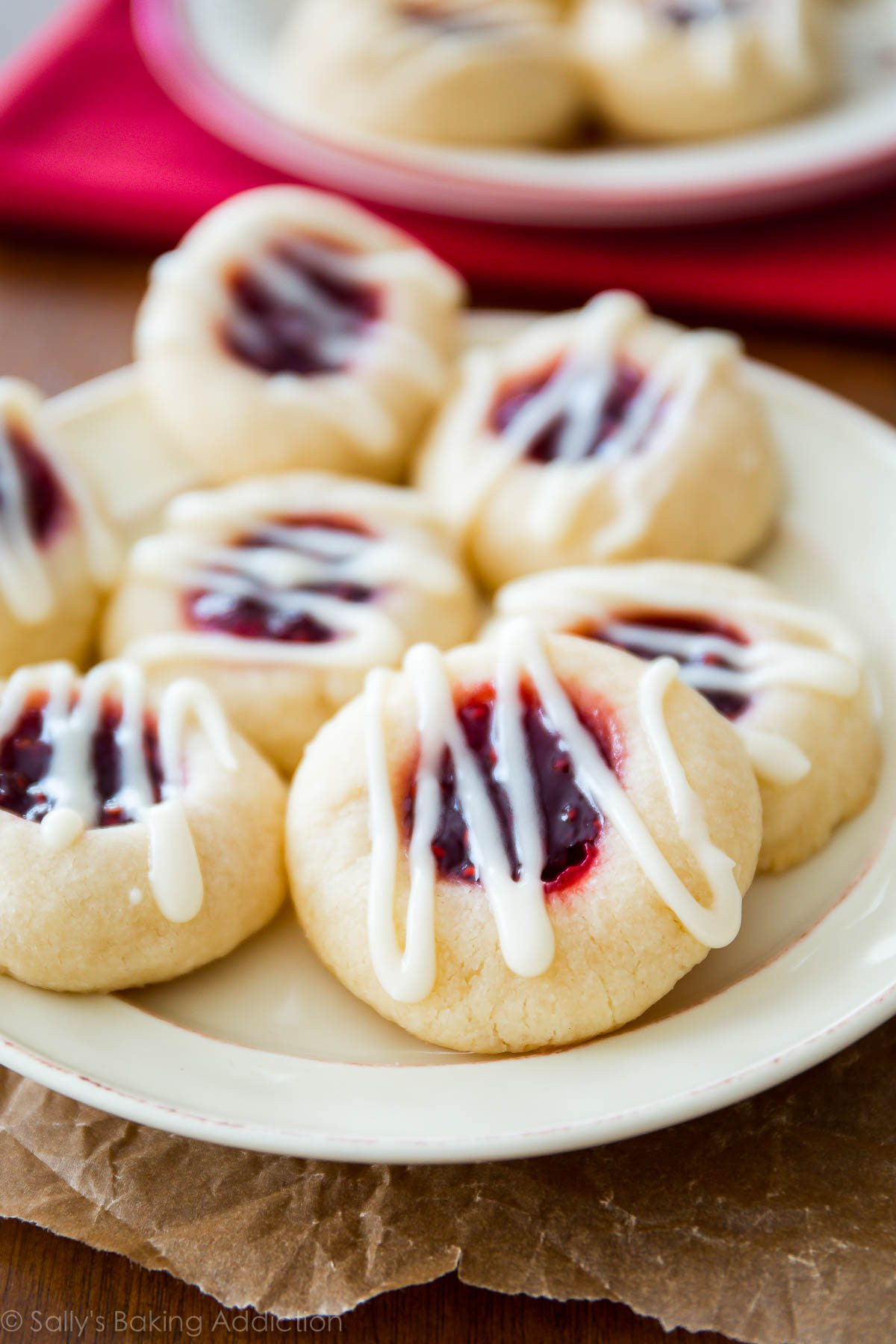 Christmas Thumbprint Cookies Recipe
 Raspberry Almond Thumbprint Cookies Sallys Baking Addiction