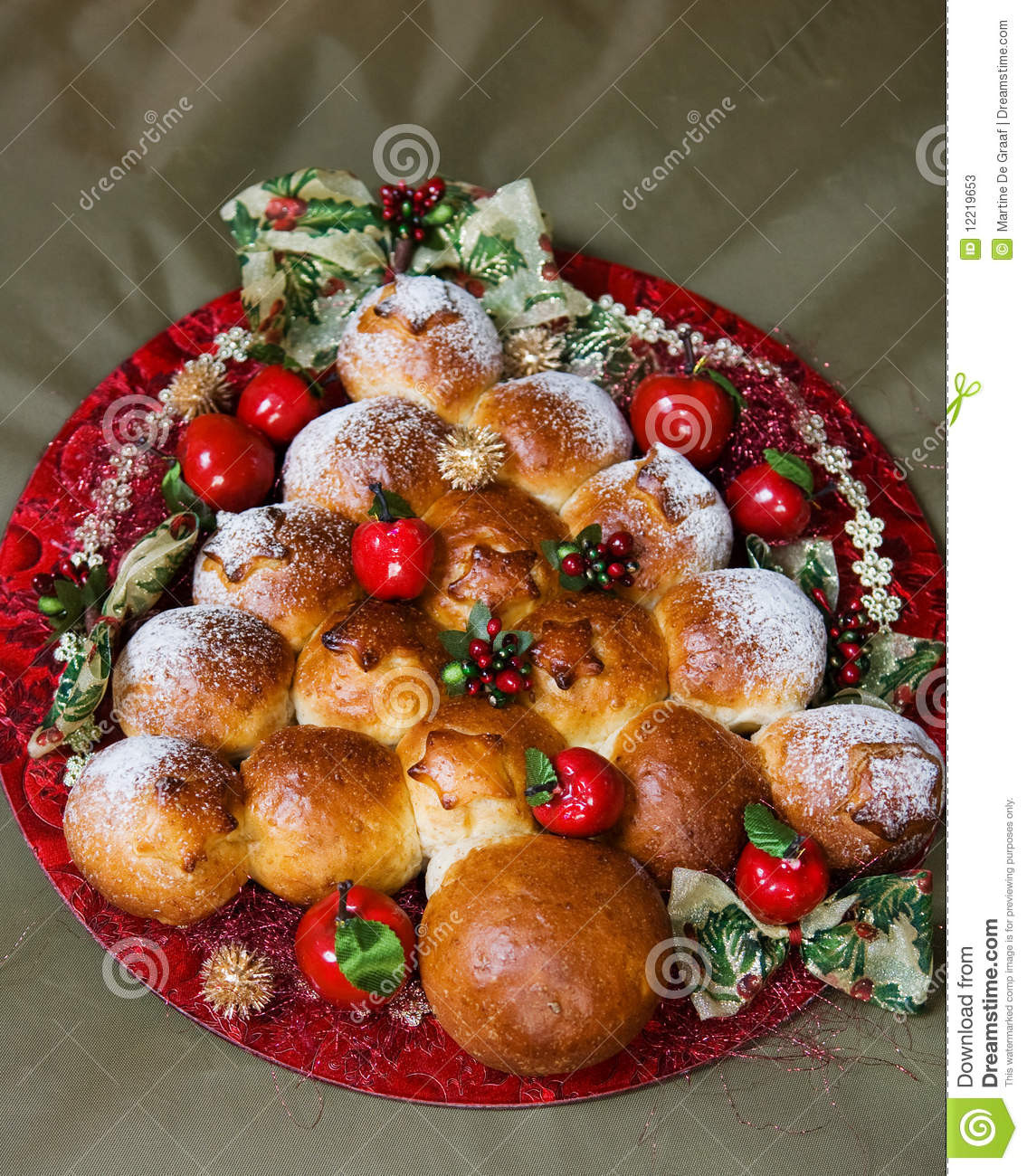 Christmas Tree Bread Rolls
 Christmas Bread Rolls stock image Image of baked lunch