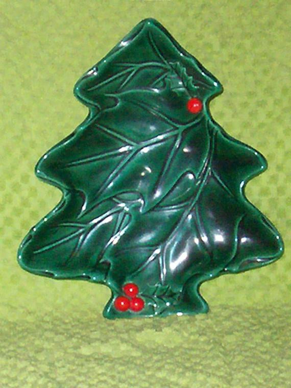 Christmas Tree Candy Dish
 Lefton Holly Berry Christmas Tree Candy Dish by