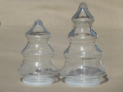 Christmas Tree Candy Jar
 vintage Christmas tree candy jars lot glass trees holiday