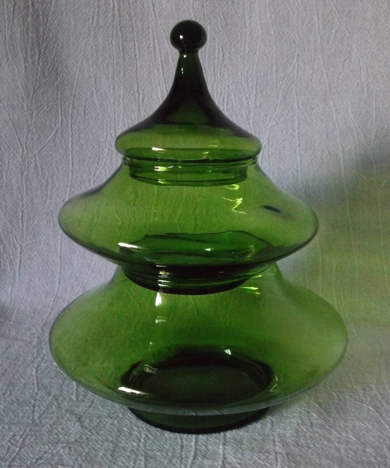 Christmas Tree Candy Jar
 Empoli GREEN Candy Jar Stacking Christmas Tree Italy Mid