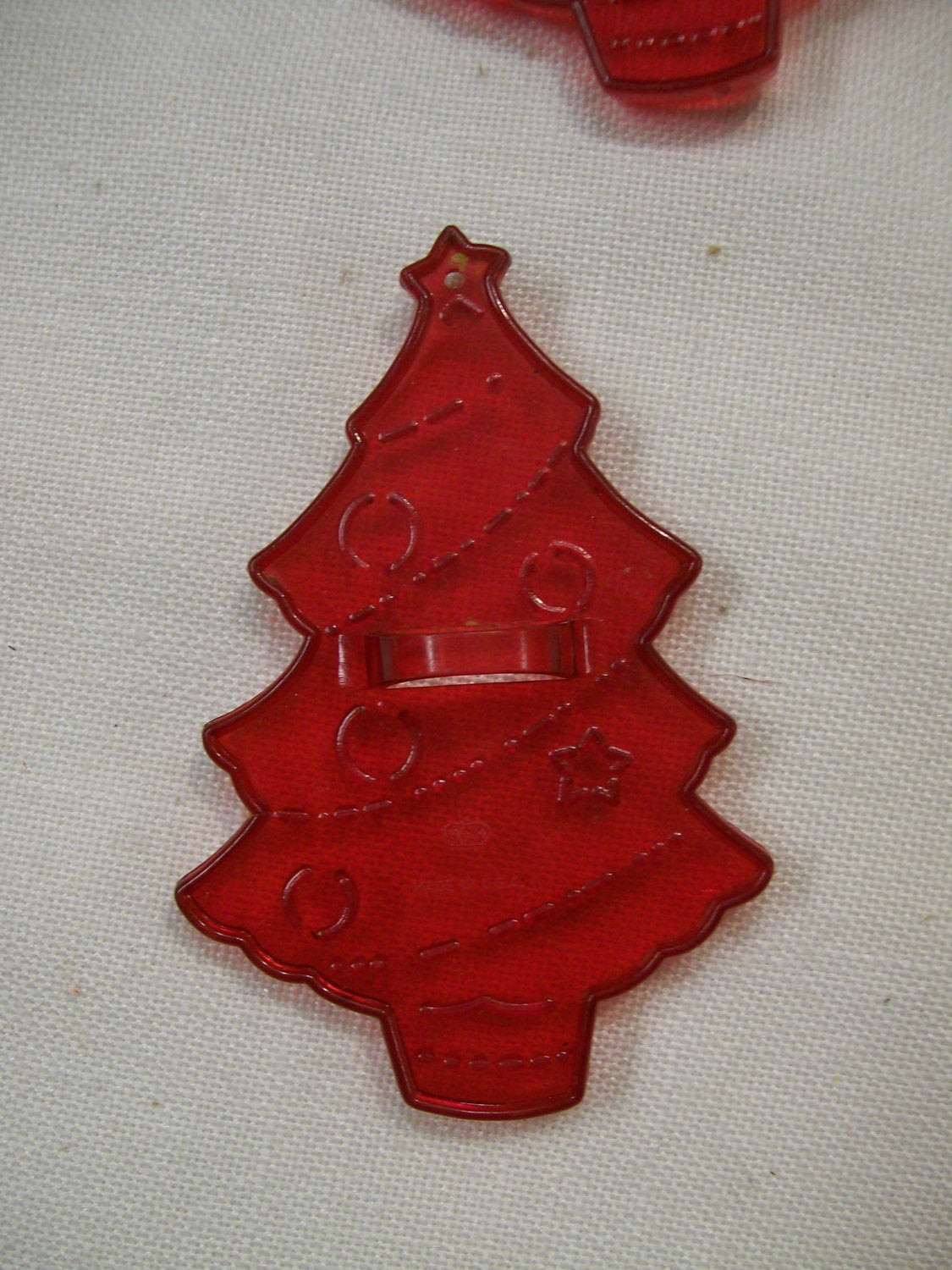 Christmas Tree Cookies Cutter
 Christmas TREE Cookie Cutter Red Plastic by HRM Circa