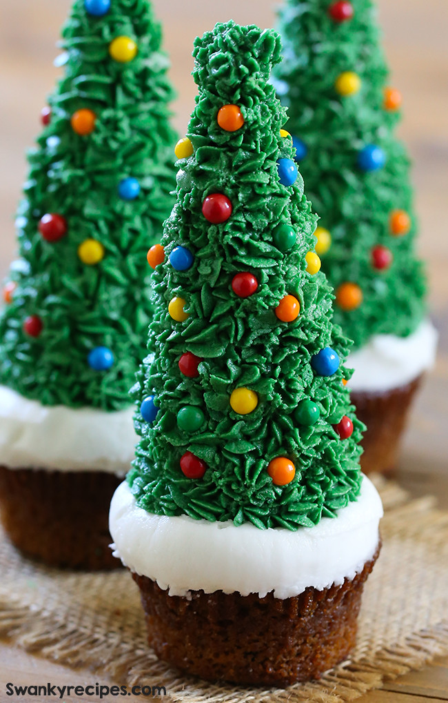 Christmas Tree Cupcake Cakes
 Easy Gingerbread Christmas Tree Cupcakes Swanky Recipes