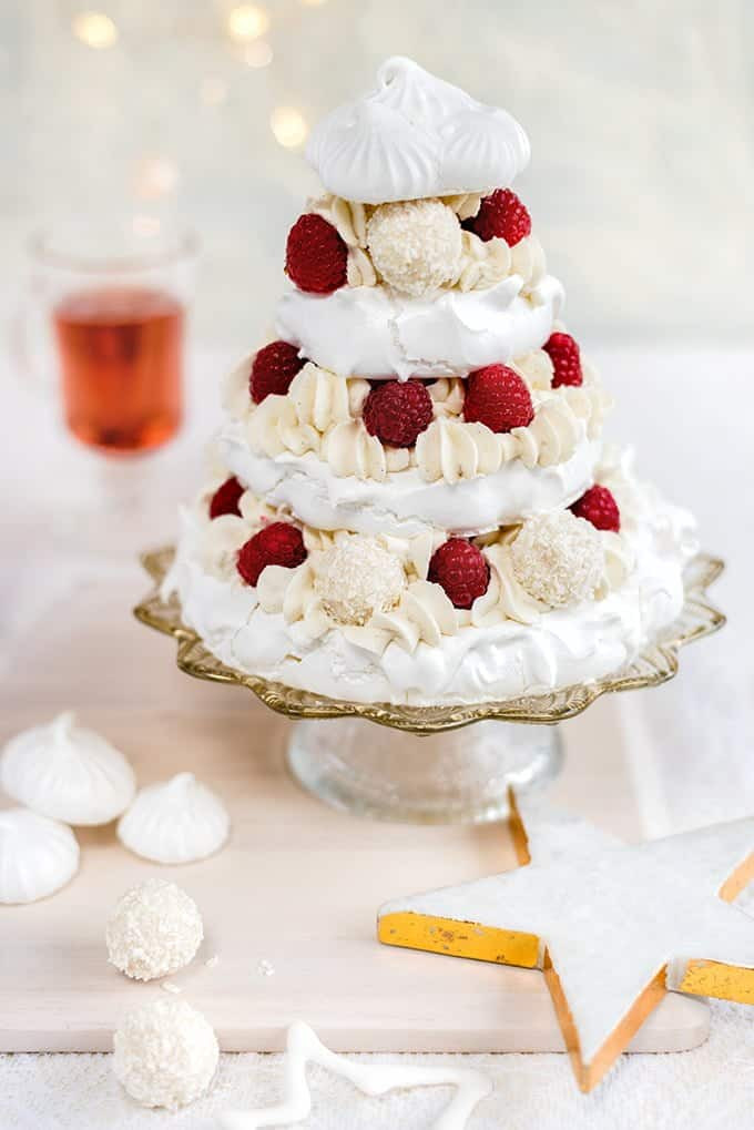 Christmas Tree Desserts
 Meringue Christmas Tree With Whipped Coconut Cream and