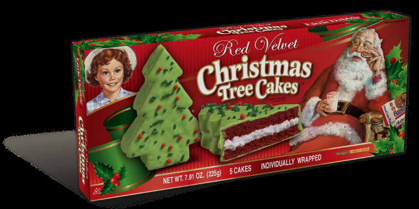 Christmas Tree Snack Cakes
 Red Velvet Christmas Tree Cakes