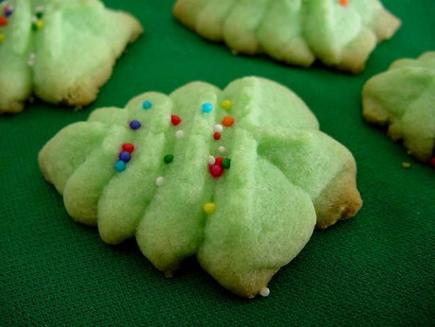 Christmas Tree Spritz Cookies
 Almond Spritz Press Cookies Recipe Food