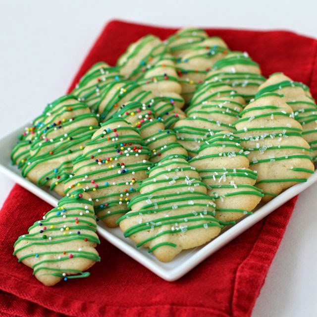 Christmas Tree Spritz Cookies
 Creative Ways to Decorate Spritz Christmas Cookies