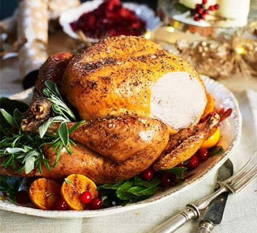Christmas Turkey Dinner
 Roast turkey with lemon & garlic recipe