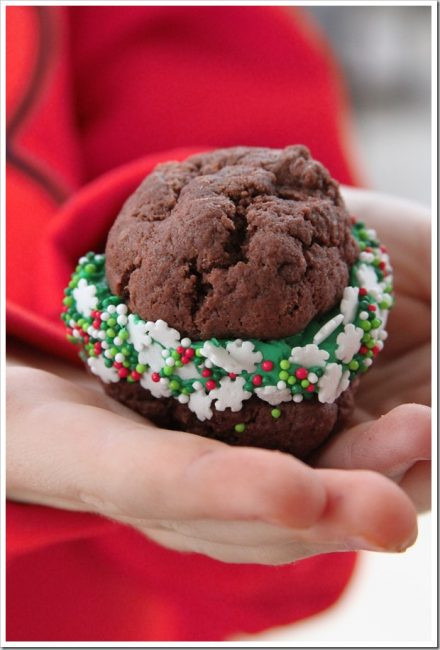 Christmas Whoopie Pies
 Devil’s Food Holiday Whoopie Pies…and a Giveaway
