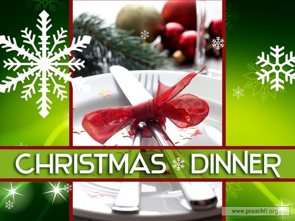 Church Christmas Dinner
 Service Background for Church Services Christmas Dinner
