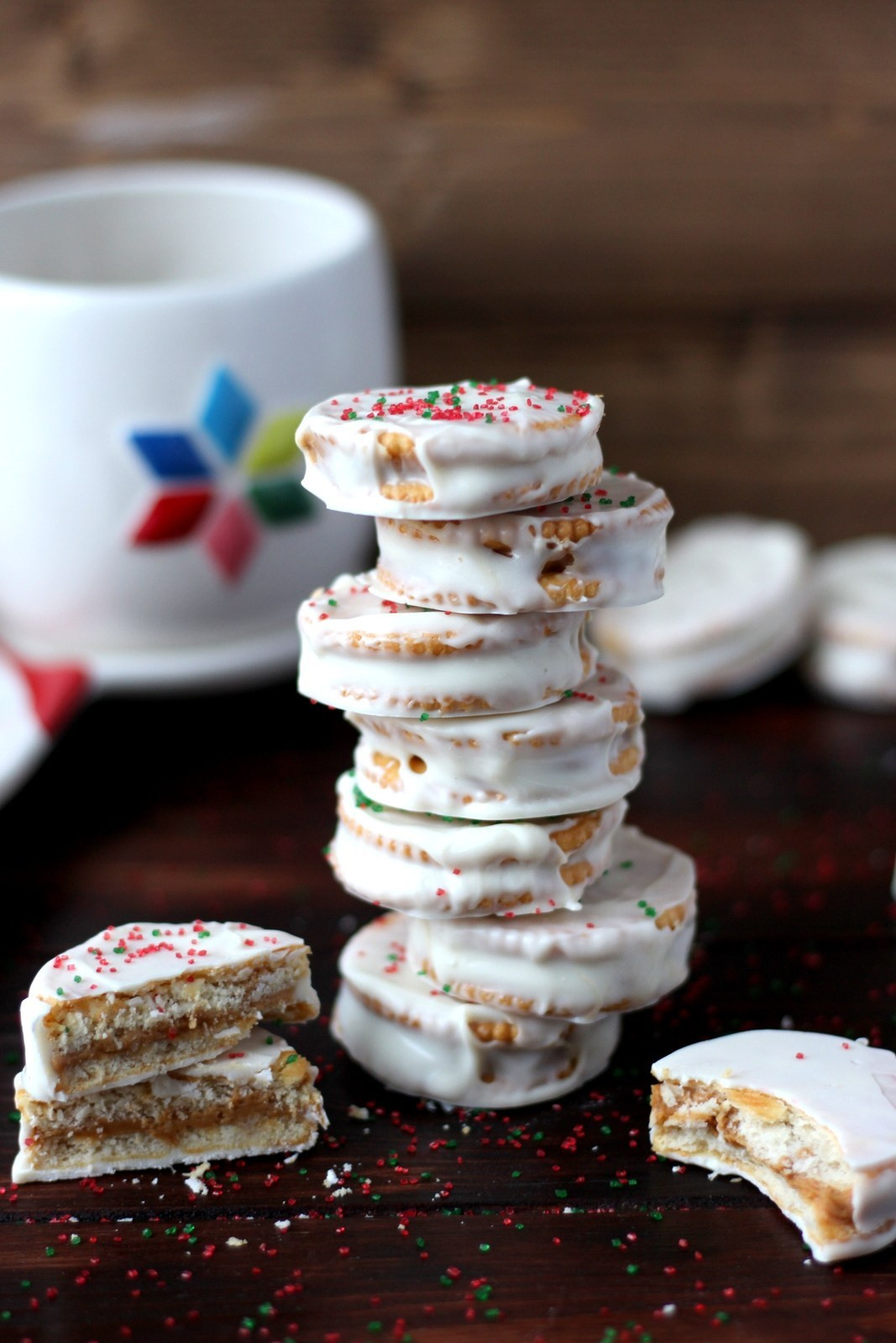Classic Christmas Cookies
 Classic White Chocolate Peanut Butter Dipped Christmas
