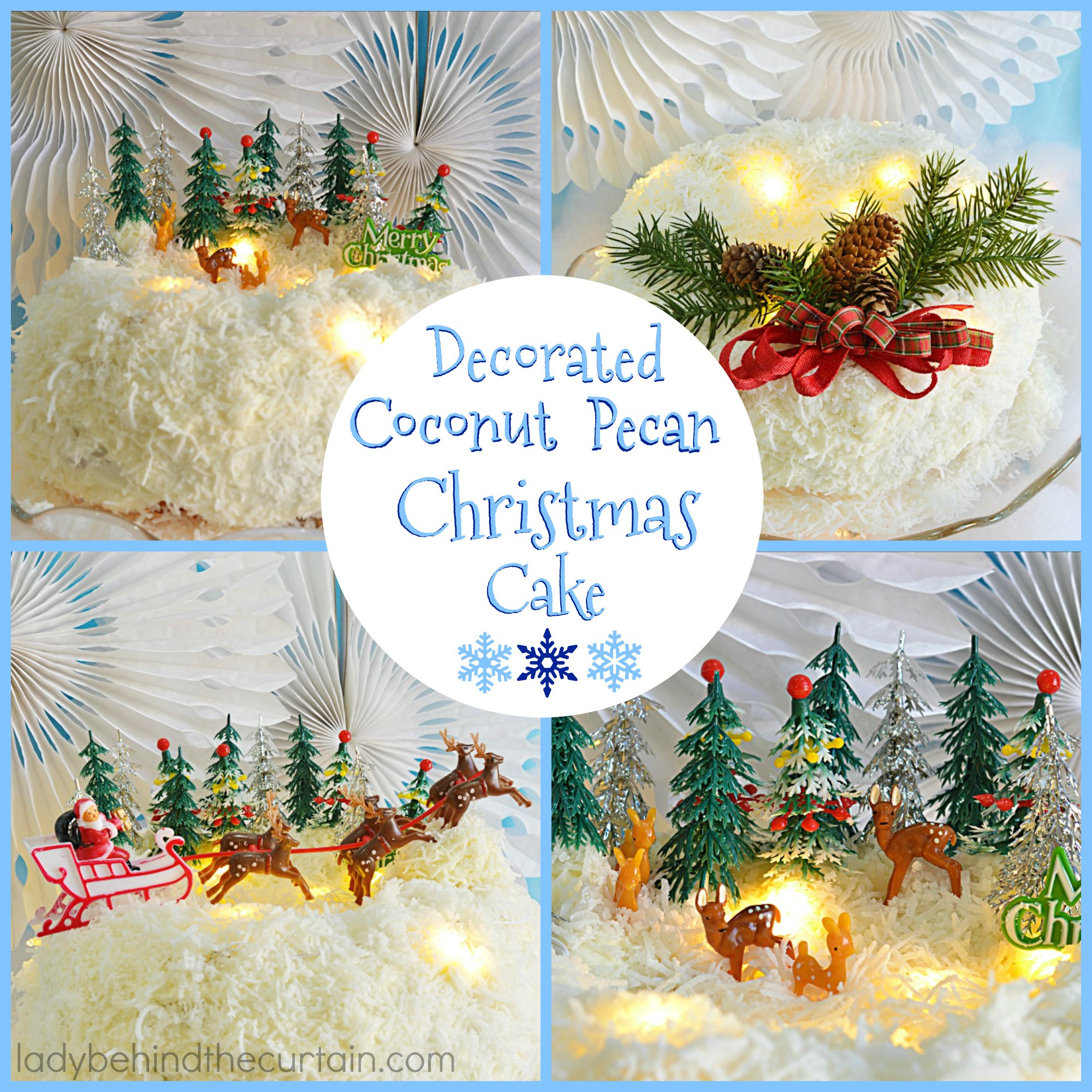 Coconut Christmas Cake
 Coconut Pecan Christmas Cake