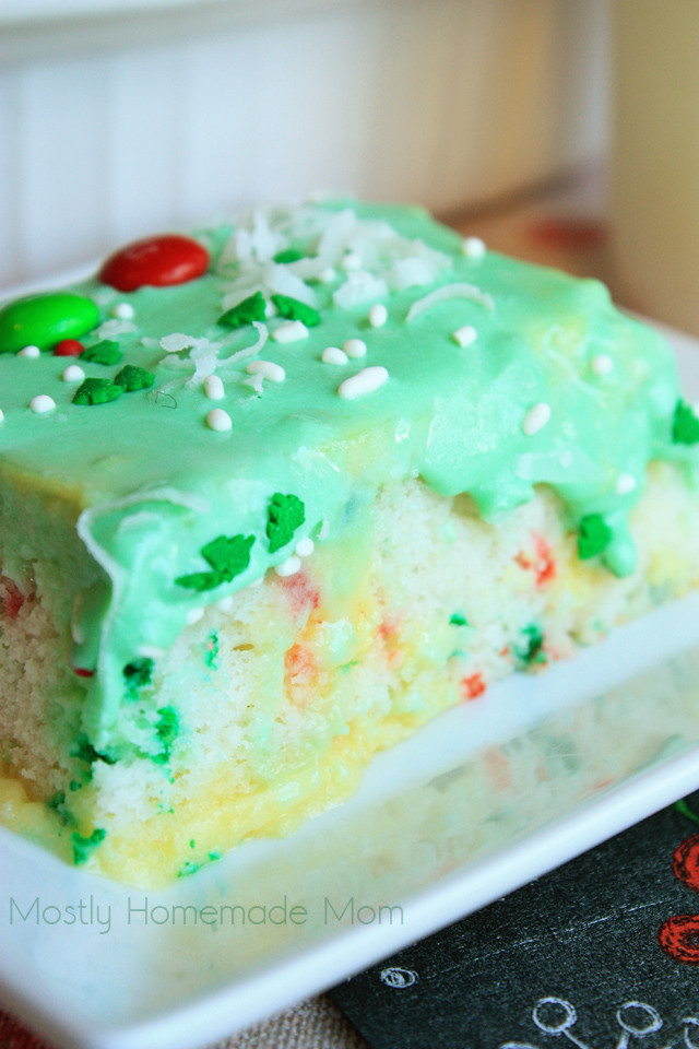 Coconut Christmas Cake
 Christmas Coconut Poke Cake