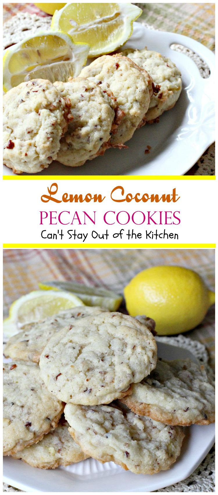 Coconut Christmas Cookies
 Lemon Coconut Pecan Cookies Can t Stay Out of the Kitchen
