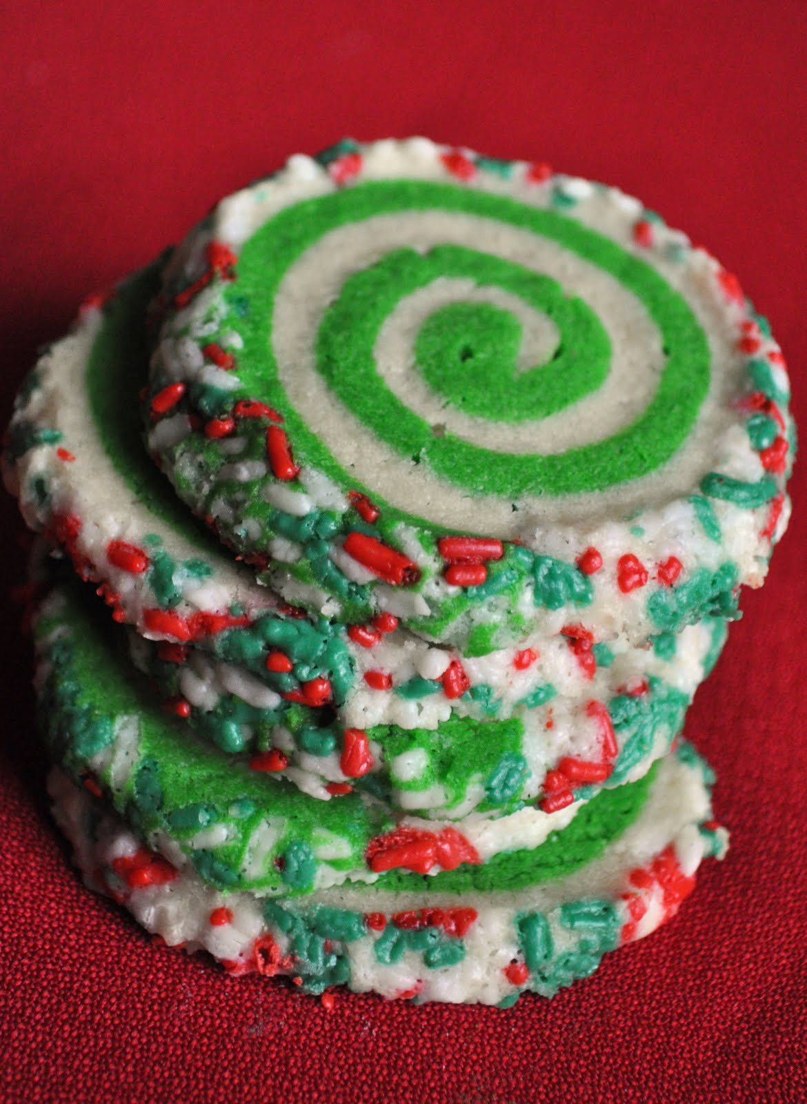 Colorful Christmas Cookies
 Our Italian Kitchen Colorful Swirl Cookies