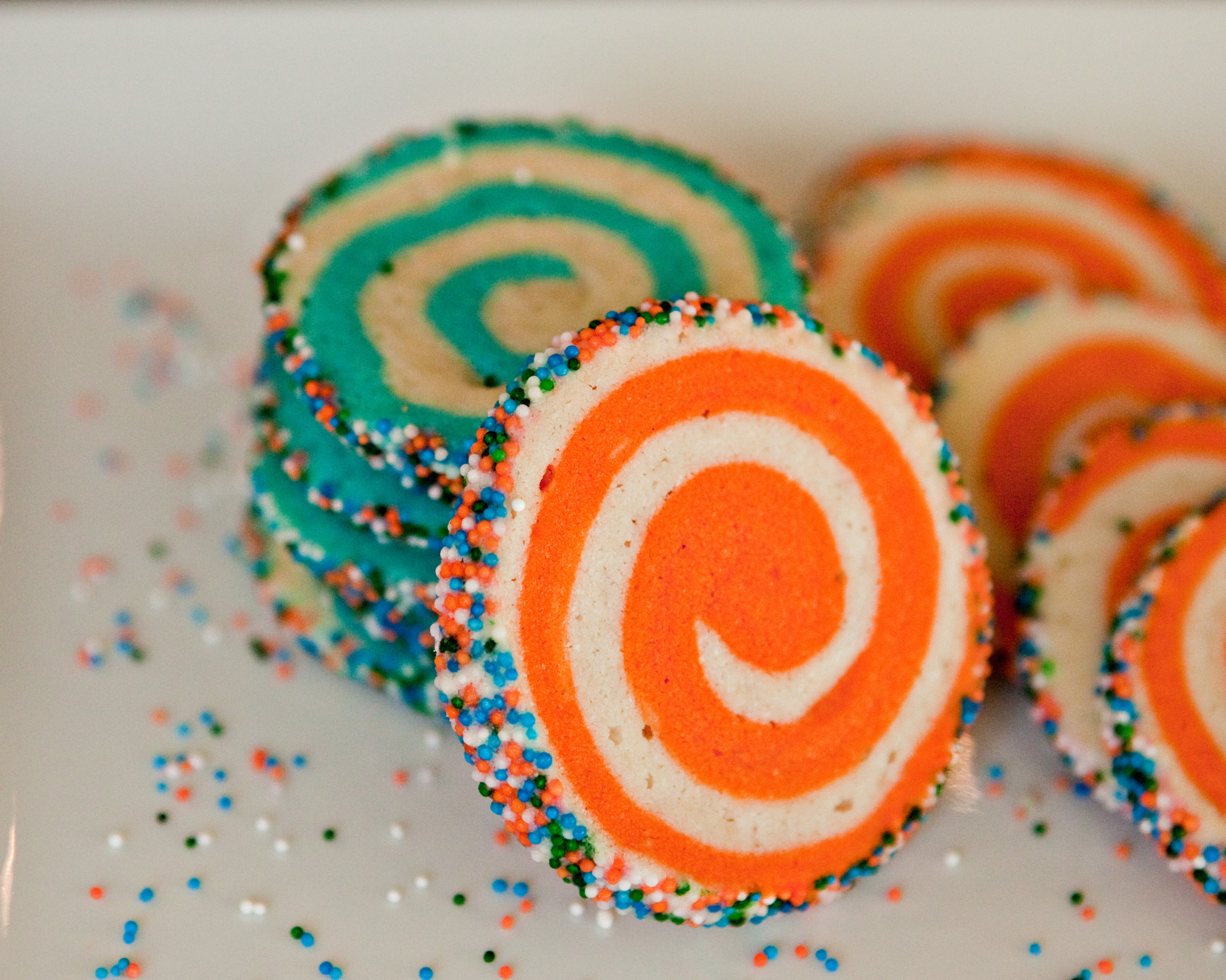 Colorful Christmas Cookies
 Colorful Spiral Cookies