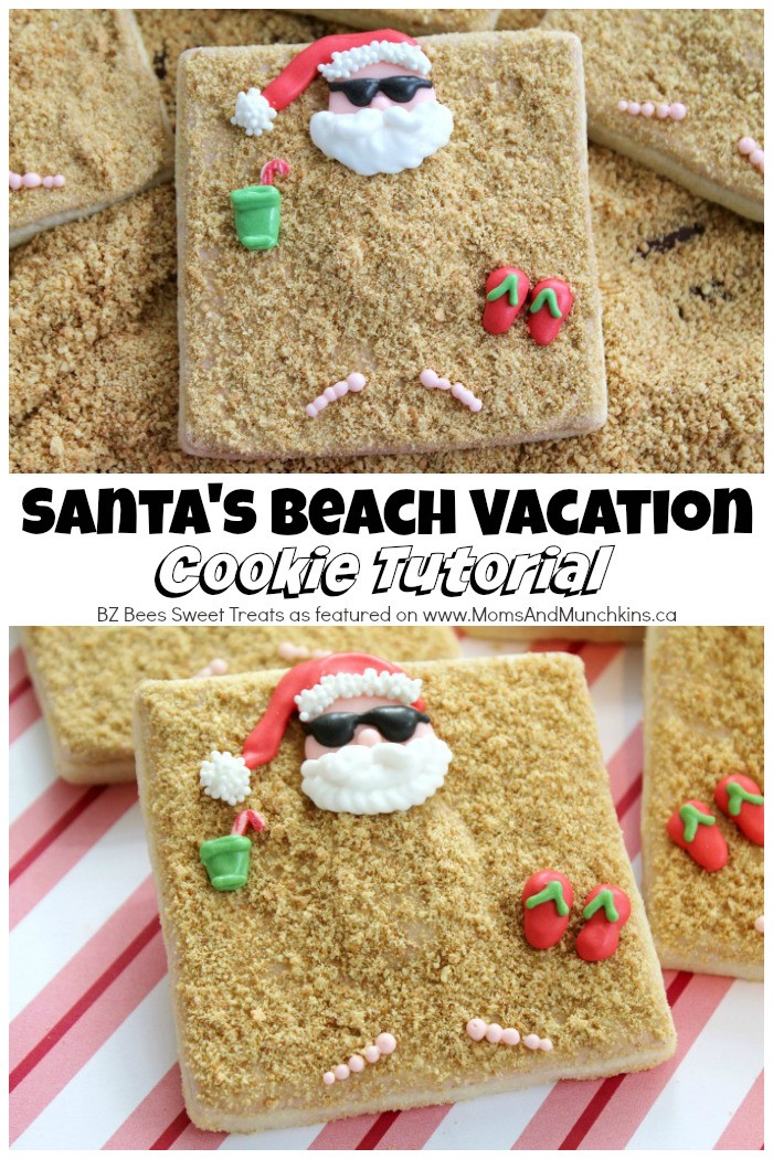 Cool Christmas Cookies
 Santa Beach Cookies Tutorial Moms & Munchkins