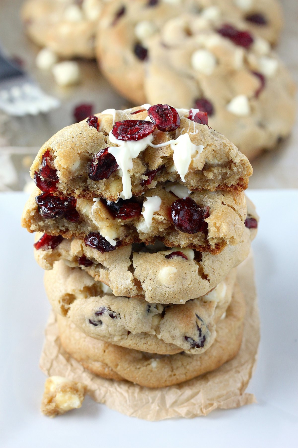 Cranberry Christmas Cookies
 Thick and Chewy White Chocolate Cranberry Cookies Baker