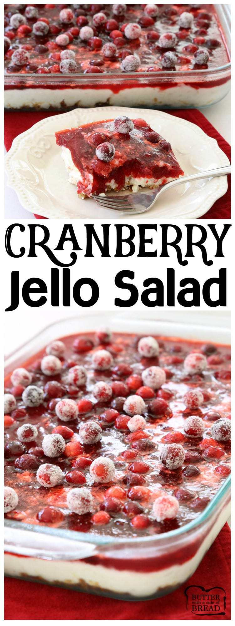 Cranberry Salad Recipes For Thanksgiving
 CRANBERRY JELLO SALAD Butter with a Side of Bread