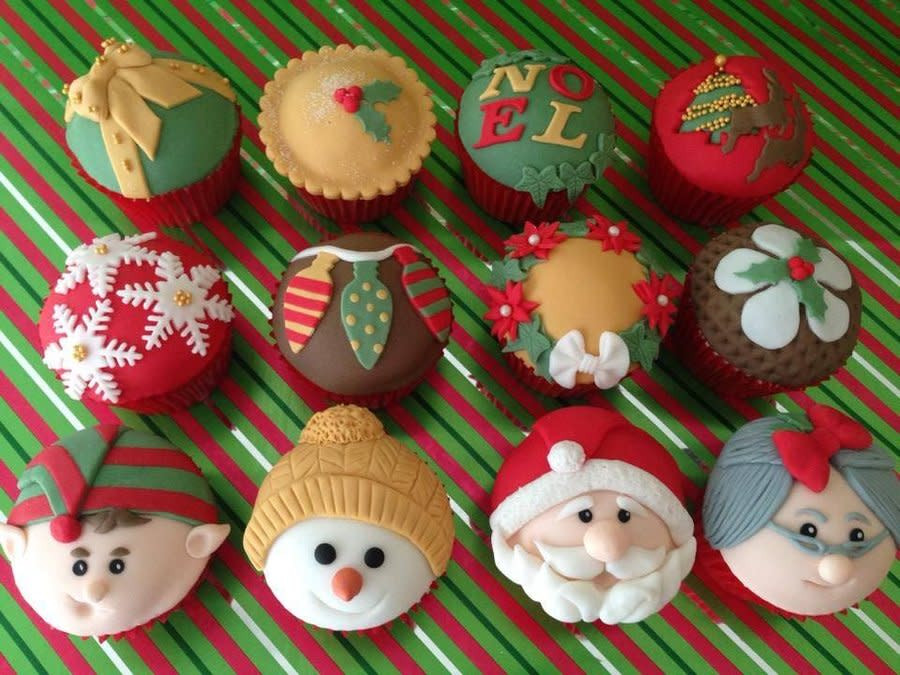 Cute Christmas Cakes
 Cute Christmas Cupcakes cake by CakeyBakey Boutique