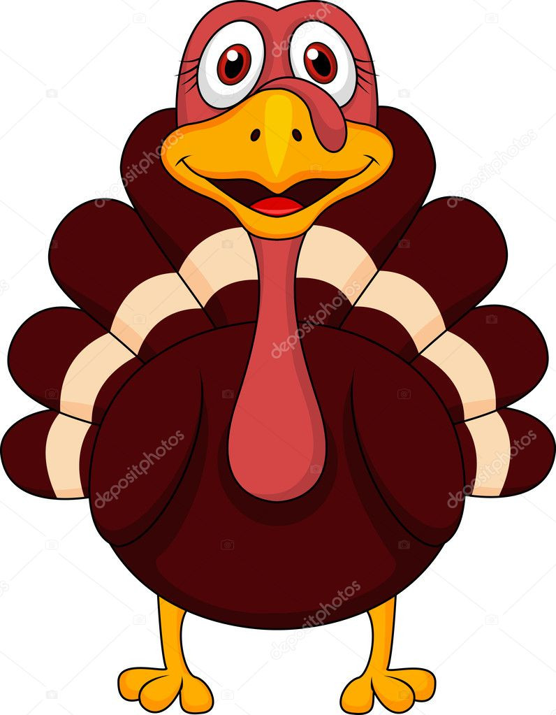 Cute Thanksgiving Turkey
 Cute turkey cartoon — Stock Vector © tigatelu