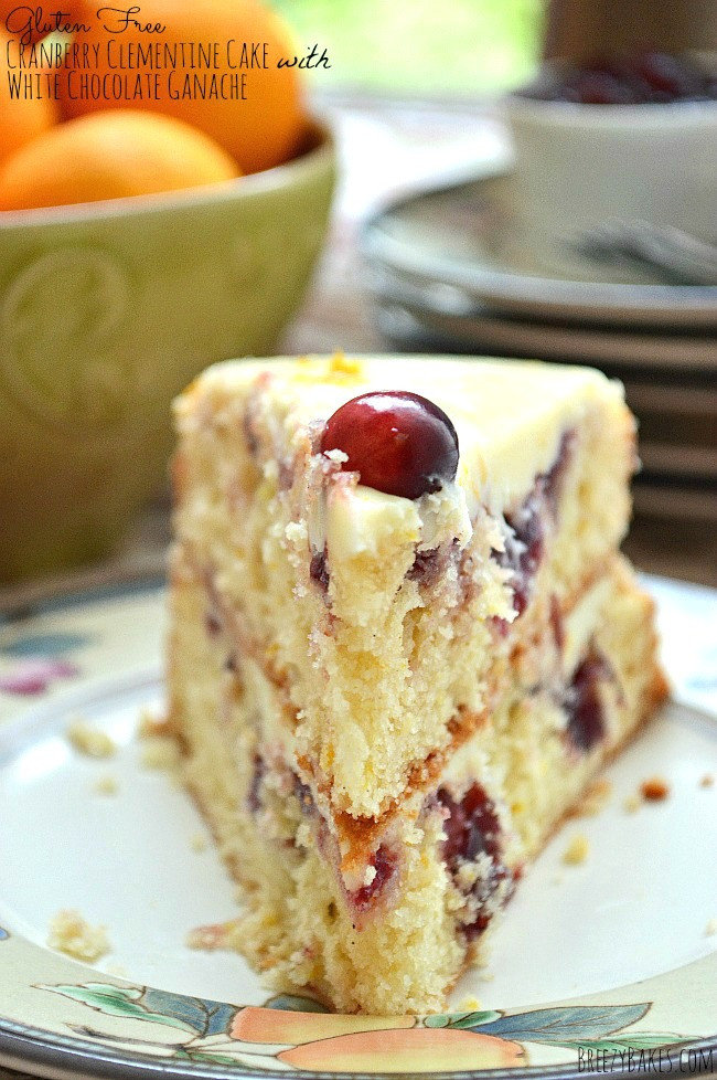 Dairy Free Christmas Desserts
 Gluten Free Cranberry Clementine Cake with White Chocolate